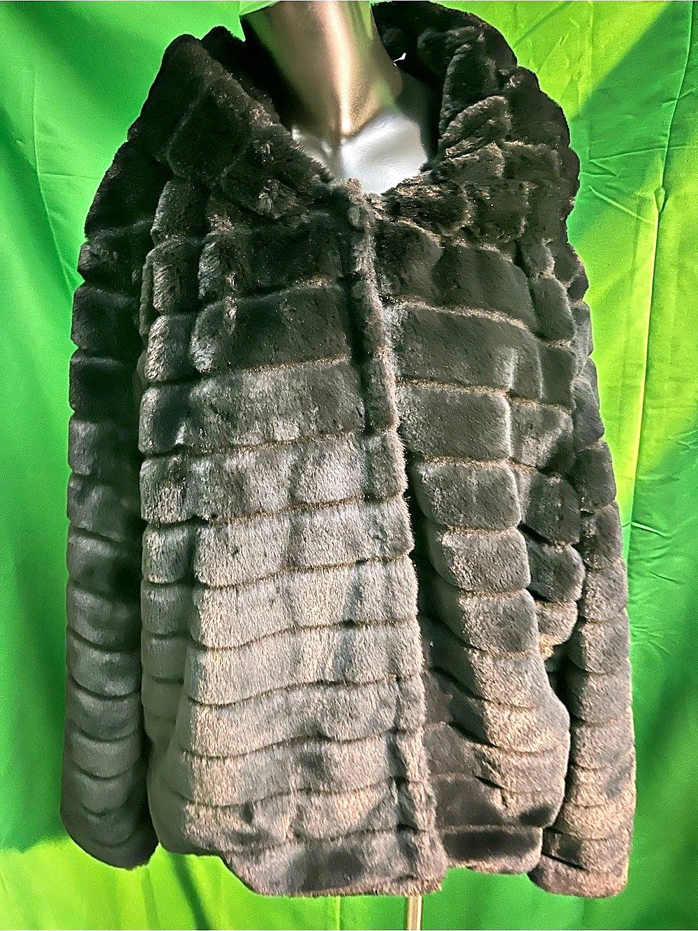 EV1 Quilted faux fur Jacket in Black XXXL/XXG NWT